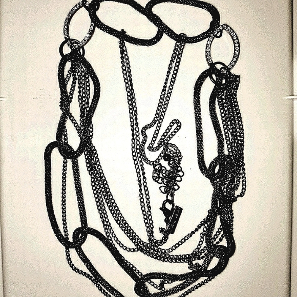 🤎Beautiful Brown Chain Necklace with Rhinestone🤎 - Picture 2 of 4
